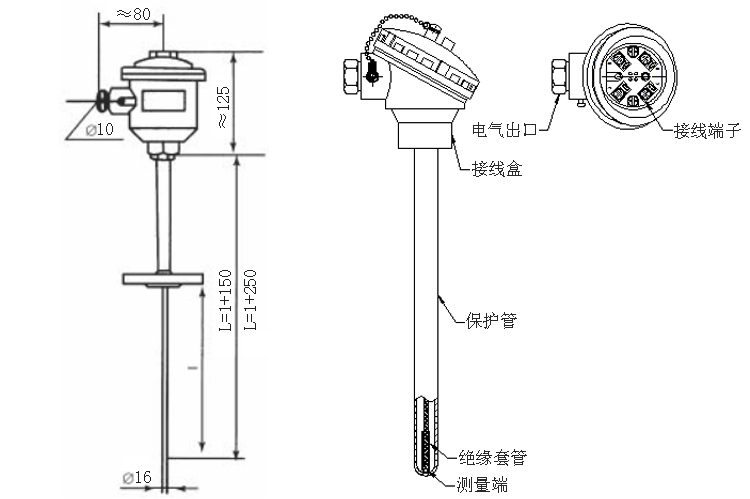 固定法蘭式隔爆型熱電阻產(chǎn)品外觀