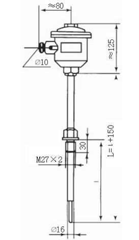 M27×2固定螺紋式隔爆型熱電阻型號(hào)規(guī)格